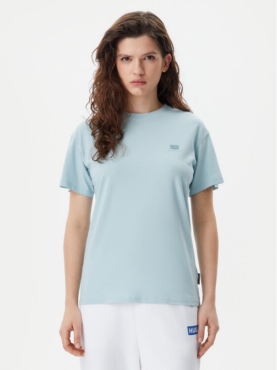 Napapijri Napapijri Tricou S-Nina NP0A4H87 Albastru celest Regular Fit