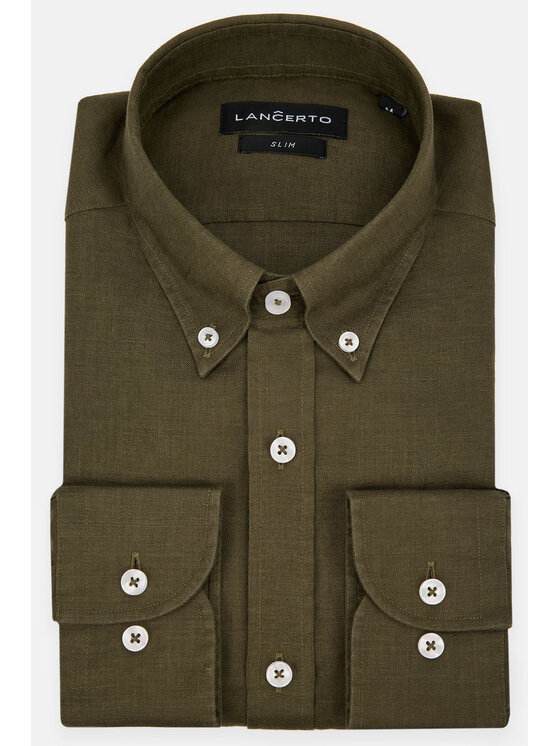 Lancerto Lancerto Koszula Enola KO073123000023 Zielony Slim Fit