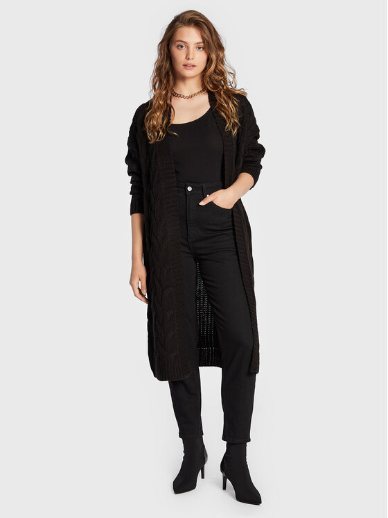 Brave Soul Cardigan LK-249ORGANZA Negru Regular Fit