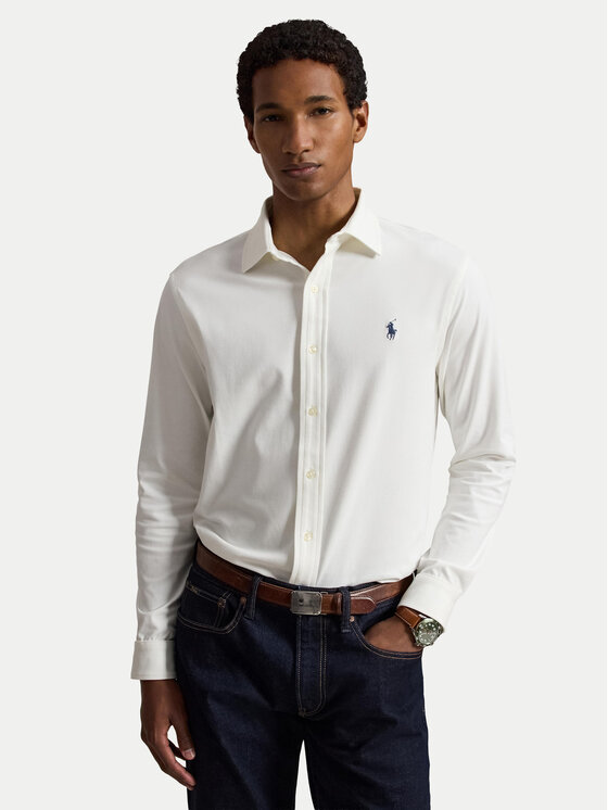 Polo Ralph Lauren Polo Ralph Lauren Риза 710B26145003 Бял Classic Fit