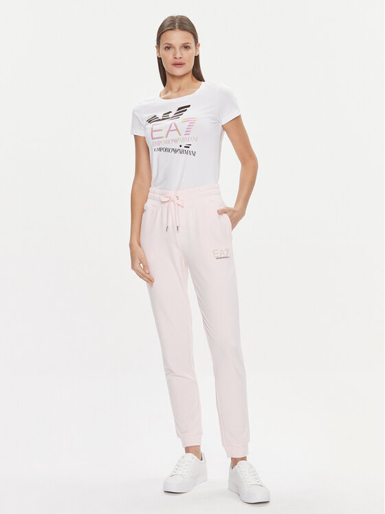 EA7 Emporio Armani EA7 Emporio Armani Тишърт 3DTT30 TJFKZ 1100 Бял Slim Fit