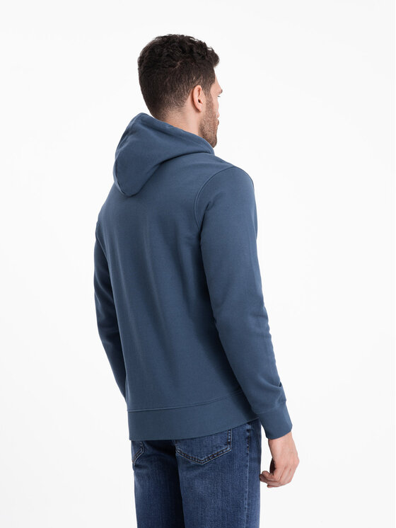 Ombre Ombre Mikina OM-SSBZ-0178 Tmavomodrá Classic Fit