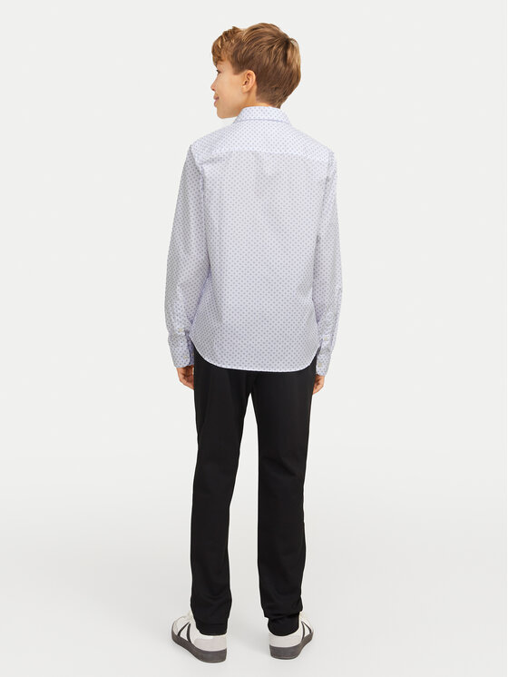 Jack&Jones Junior Jack&Jones Junior Koszula Axel 12268225 Biały Regular Fit