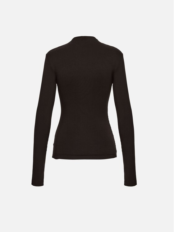 La Mania La Mania Bluzka SANNE Brązowy ciemny Basic Fit