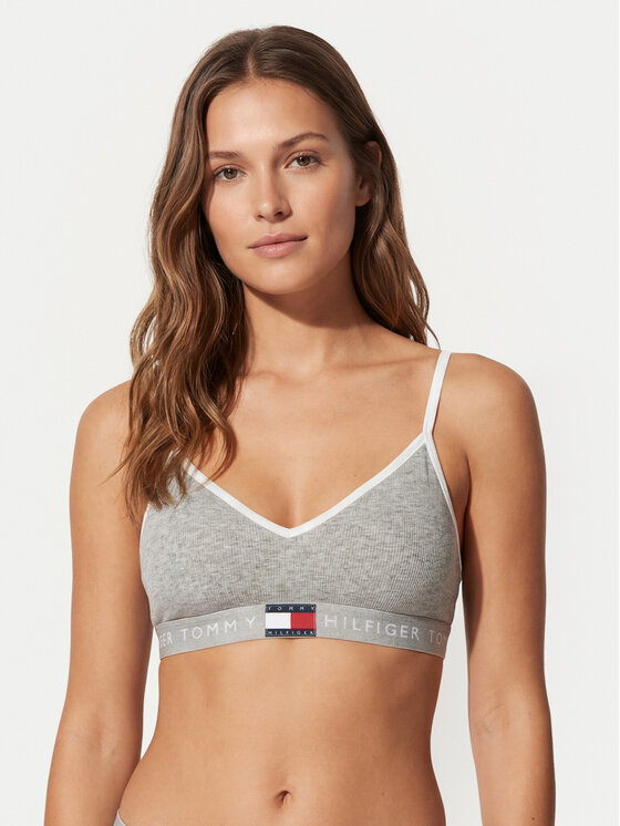Tommy Hilfiger Tommy Hilfiger Sportinė liemenėlė UW0UW06272 Šviesiai pilka