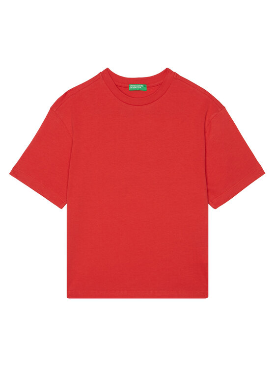 United Colors Of Benetton T-Shirt 3I1XC10O4 Czerwony Regular Fit