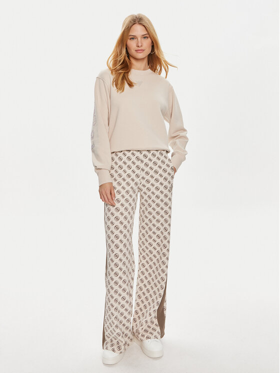 Guess Guess Bluza W4YQ17 KC8I0 Beżowy Regular Fit