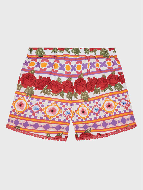Guess Guess Pantaloncini di tessuto J3GD05 WFBN0 Multicolore Relaxed Fit