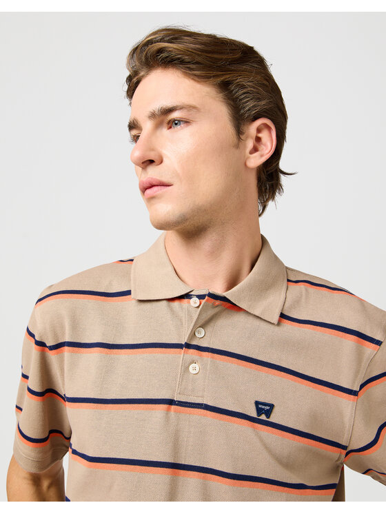 Wrangler Wrangler Polo 112362831 Beżowy Regular Fit