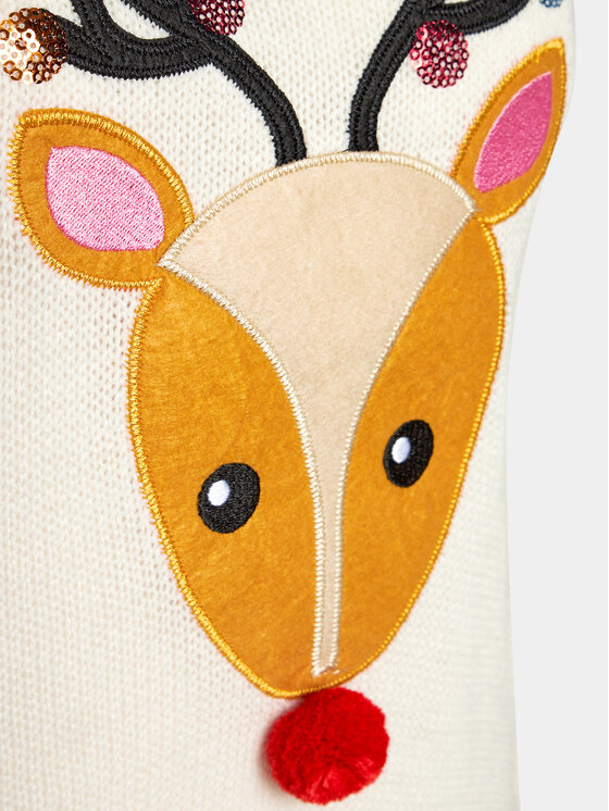 Brave Soul Brave Soul Pulover LKX-230ANTLE Écru Regular Fit