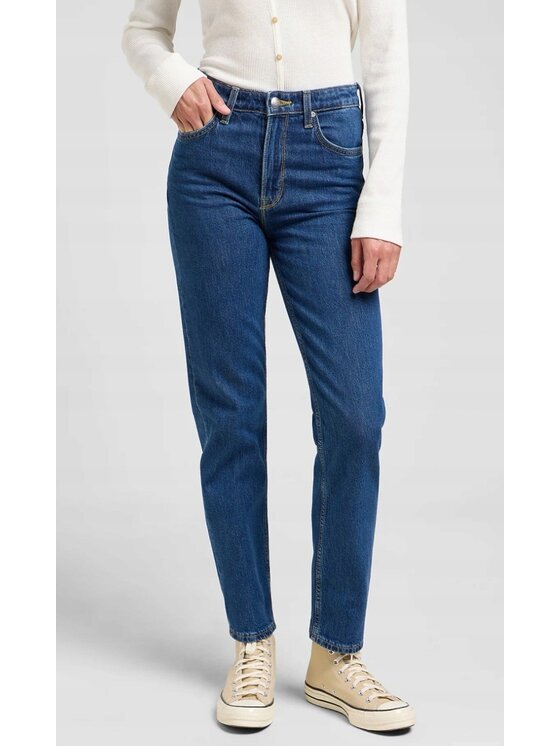 Lee Lee Jeansy Carol Niebieski Mom Fit