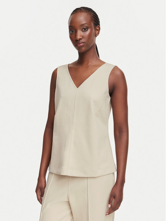 Calvin Klein Jeans Top LV044G206G Bej Slim Fit