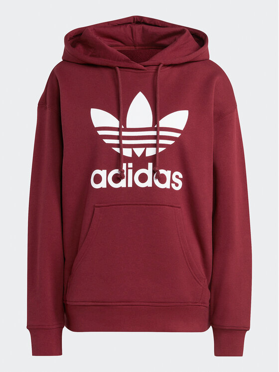 adidas Sweatshirt Trefoil Hoodie IB7436 Rouge Regular Fit Modivo