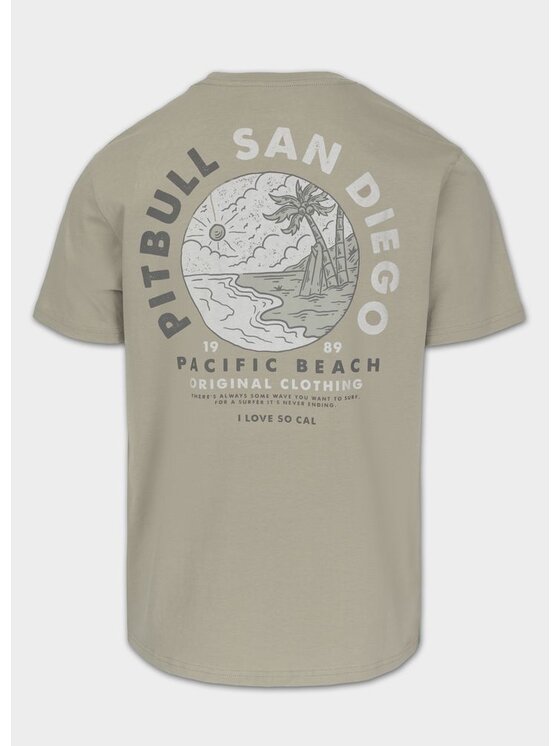 PITBULL PITBULL T-Shirt Koszulka męska PLANET SURF XXL Szary Regular Fit