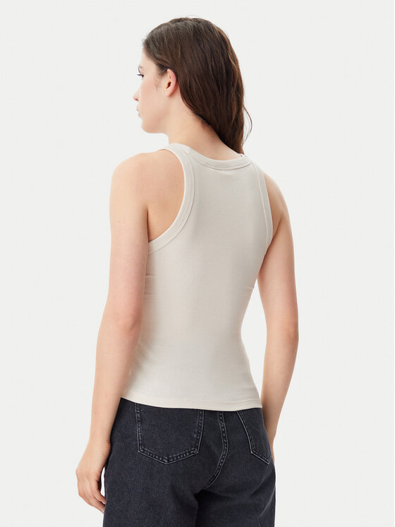 Calvin Klein Jeans Calvin Klein Jeans Top Varsity J20J225520 Beżowy Slim Fit
