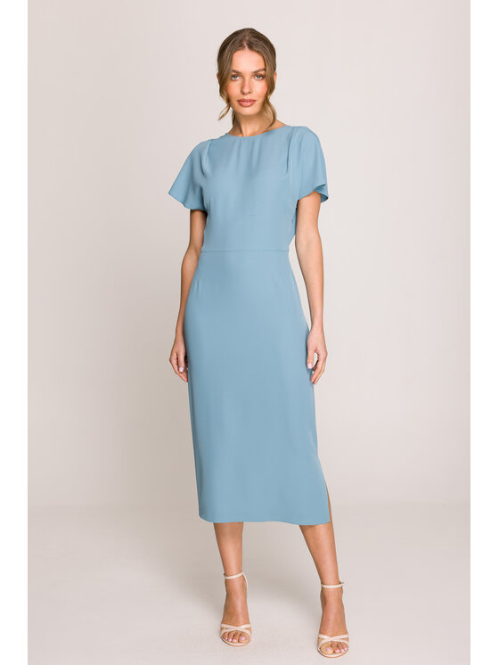 Stylove Stylove Večerné šaty S398 Modrá Premium Fit
