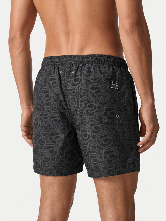 KARL LAGERFELD KARL LAGERFELD Шорти для плавання B3M46003 Чорний Regular Fit