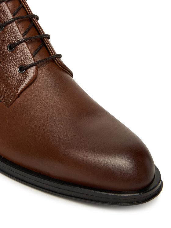 Tommy Hilfiger Tommy Hilfiger Kotníková obuv Corporate Hilfiger Lth Boot FM0FM05697 Hnědá
