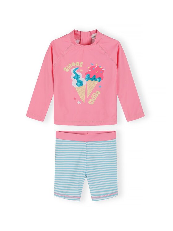 minoti minoti Strój kąpielowy 30SWIM105 Różowy