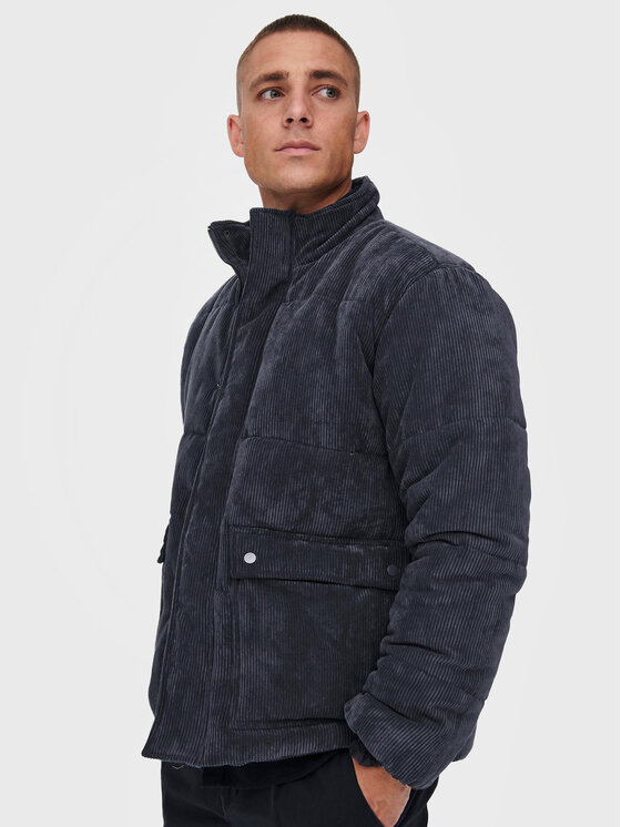Only & Sons Only & Sons Μπουφάν χειμωνιάτικο Cash 22022505 Γκρι Regular Fit