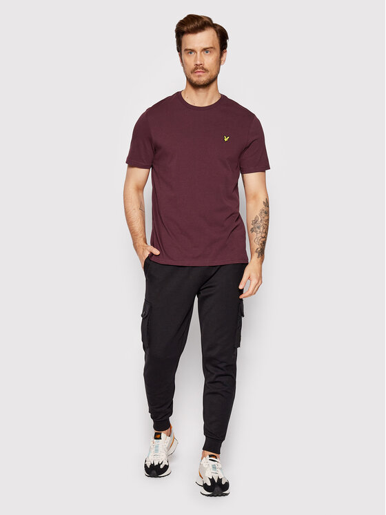 Lyle & Scott Lyle & Scott T-Shirt Plain TS400VOG Bordowy Regular Fit