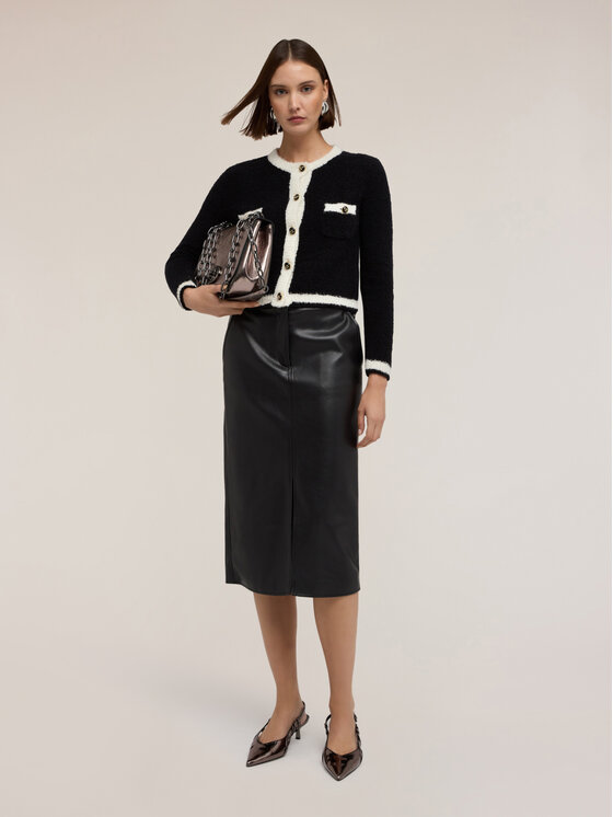 Motivi Motivi Cardigan M558W003663N0Z3 Nero Regular Fit