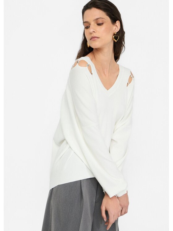 Liu Jo Liu Jo Maglione MF5037MS99E10701 Bianco Regular Fit