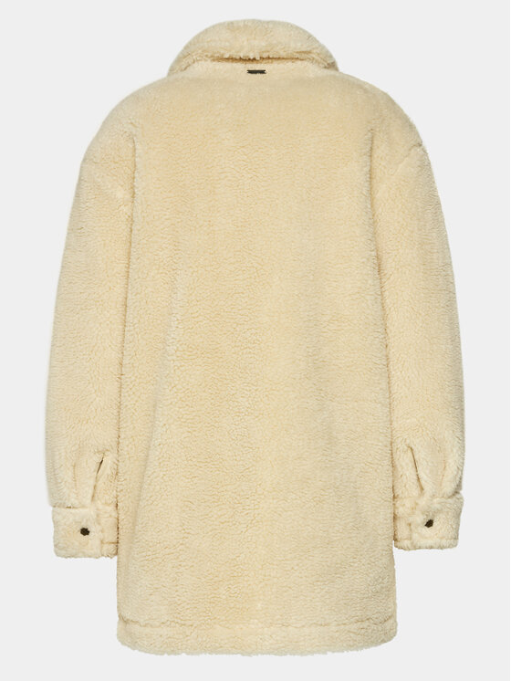 Billabong Billabong Cappotto di pelliccia sintetica Night Ride Jckt EBJJK00133 Crema Regular Fit