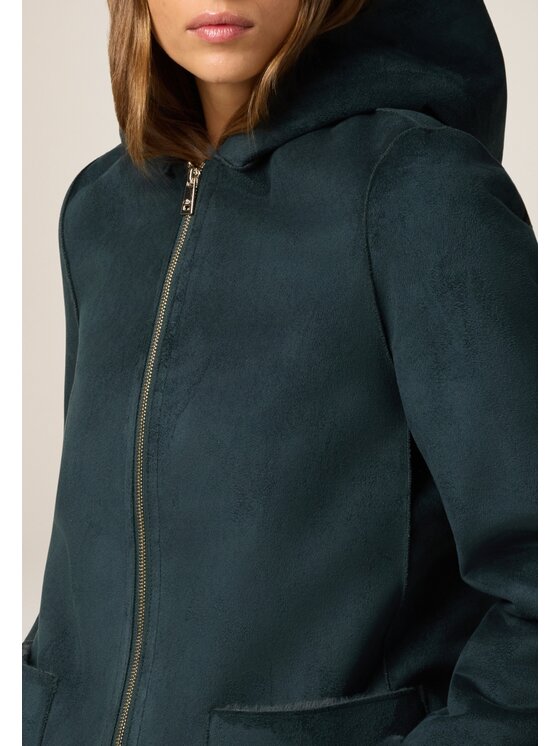 Oltre Oltre Cappotto 8718R001285N034 Turchese Baggy Fit