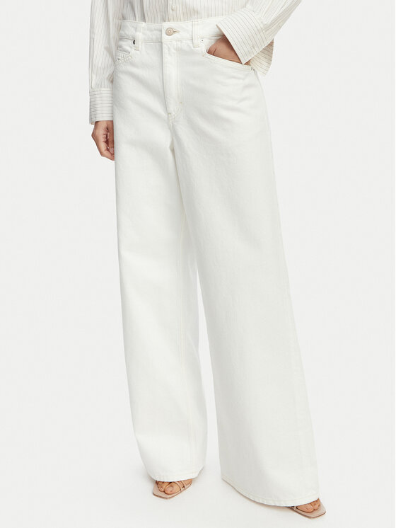 BOSS BOSS Džinsai C Slouchy MR 2.0 50558723 Balta Relaxed Fit