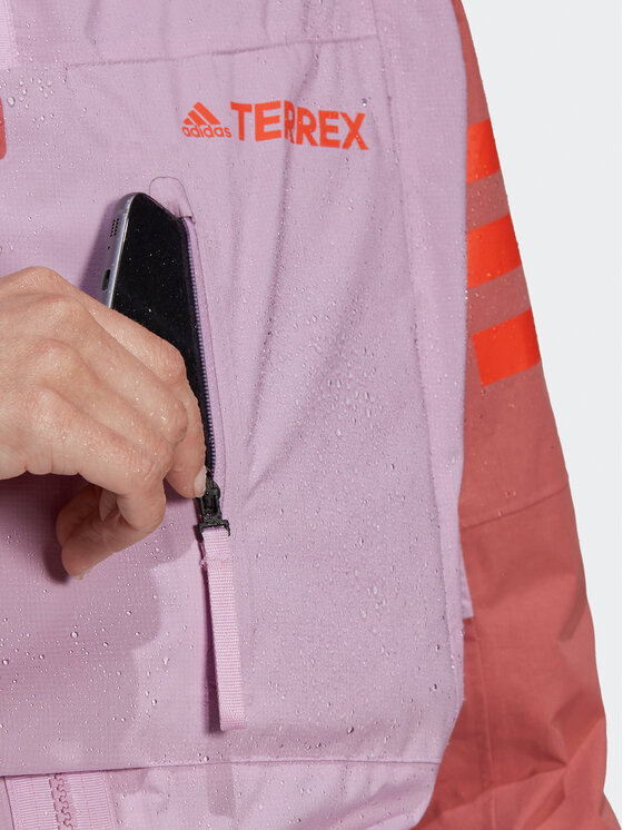 adidas adidas Prechodná bunda Terrex Xploric Rain.Rdy HH9272 Fialová Regular Fit
