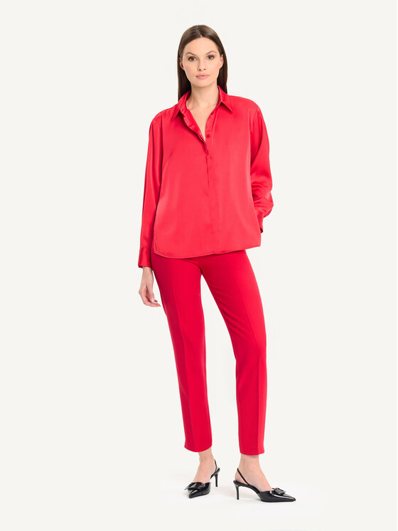 KMX KMX Bluzka 502890008 Czerwony Straight Fit