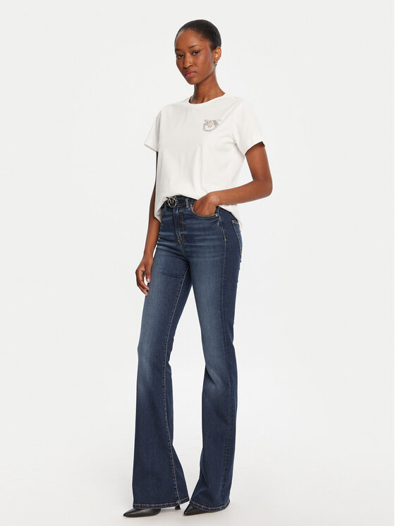 PINKO PINKO Traperice Flora Flare 100166 A2RX Tamnoplava Regular Fit