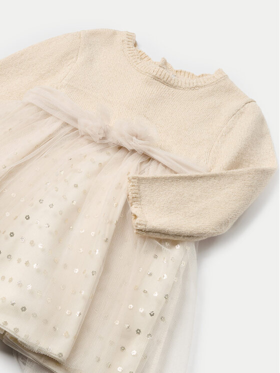 Mayoral Mayoral Elegantne kleit 2909 Beež Regular Fit