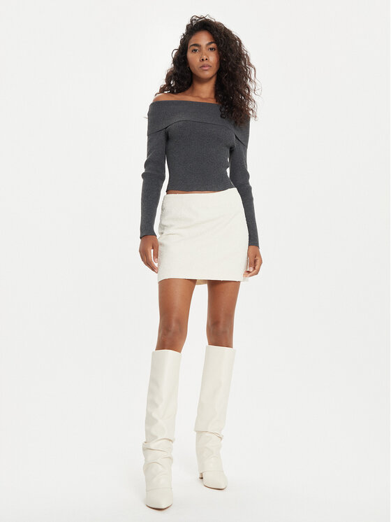 Guess Guess Пуловер Nina W4BR73 Z3K92 Сив Slim Fit