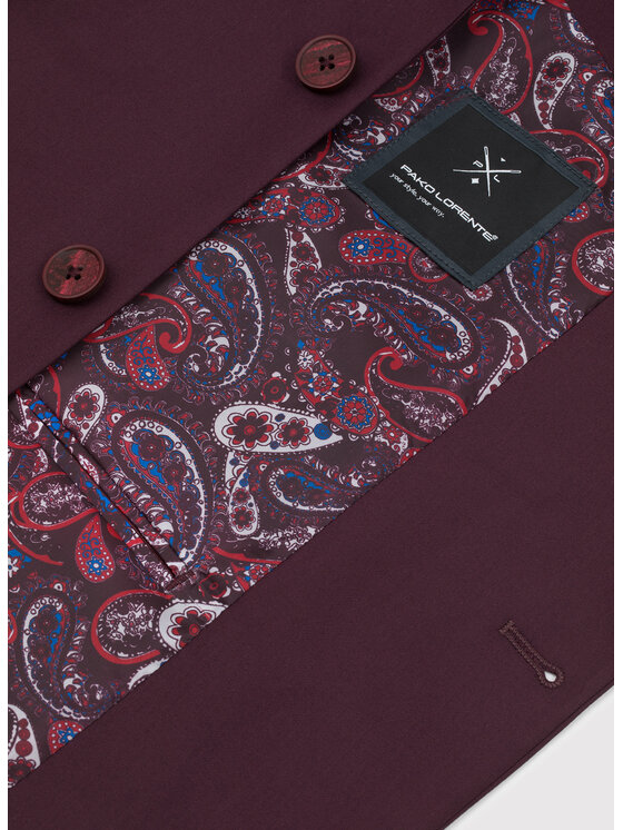 Pako Lorente Pako Lorente Marynarka P22SF-3G-016 Bordowy Slim Fit