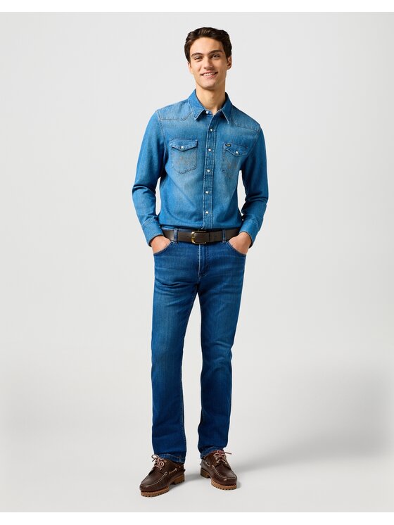 Wrangler Wrangler Jeansy Greensboro 112364419 Niebieski Straight Leg