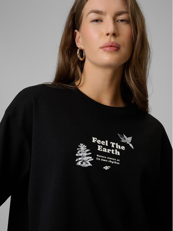 4F 4F T-Shirt CAMP Czarny Regular Fit