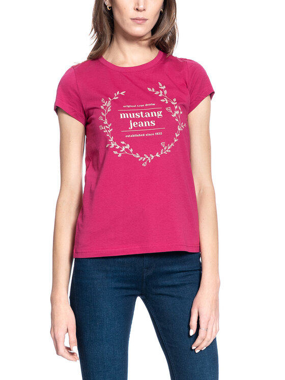 Mustang Mustang T-Shirt ALINA C PRINT Różowy Regular Fit