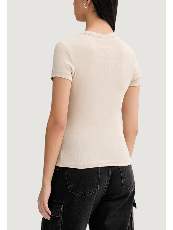 Tommy Jeans Tommy Jeans T-Shirt DW0DW21838 Μπεζ Casual Fit