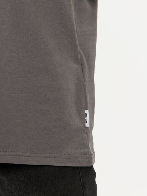 Only & Sons Only & Sons Тишърт Augie 22030575 Сив Regular Fit