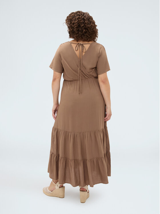 Fiorella Rubino Fiorella Rubino Sukienka wieczorowa 7026T001877N012 Brązowy A-Line Fit