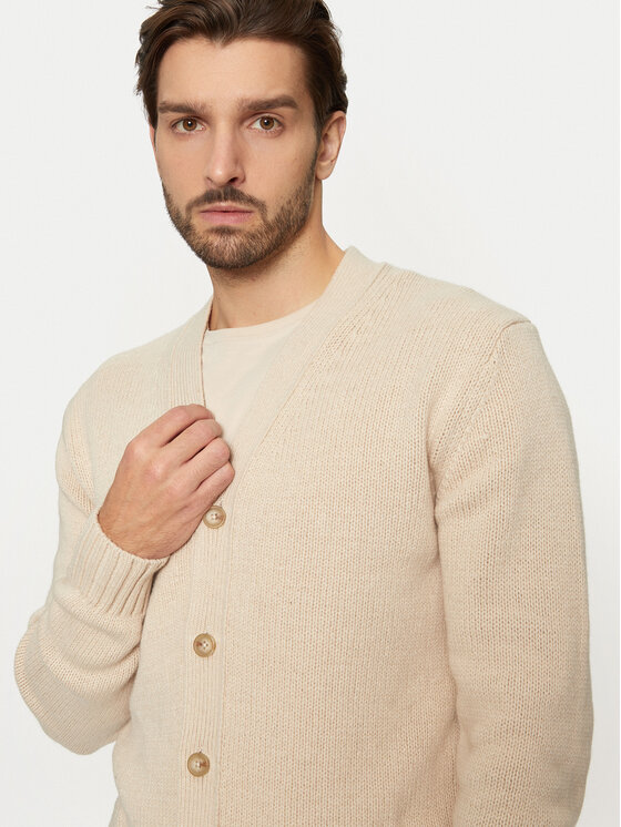Selected Homme Selected Homme Strickjacke Cody 16095620 Beige Relaxed Fit
