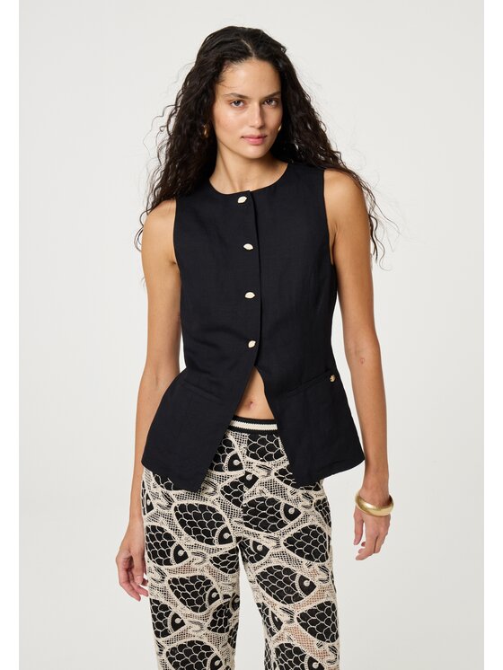 Fabienne Chapot Fabienne Chapot Top 6001-509-102 Czarny Slim Fit