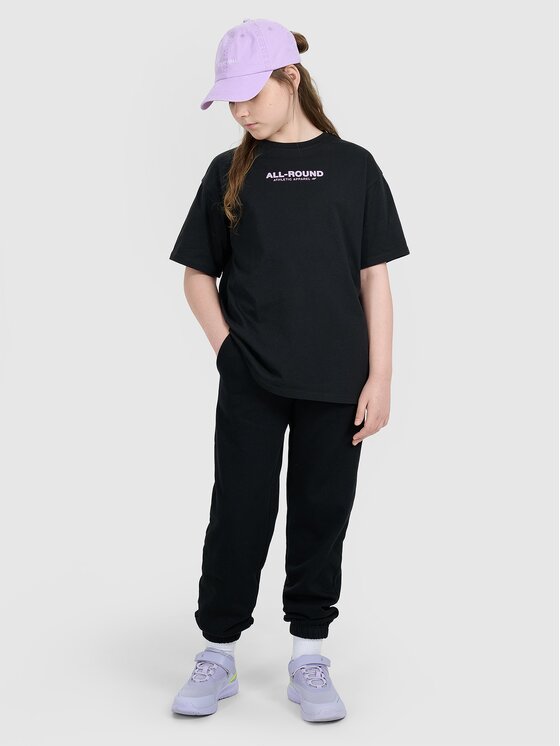 4F 4F T-Shirt 4FJWAW25TTSHF2387-20S Czarny Oversize