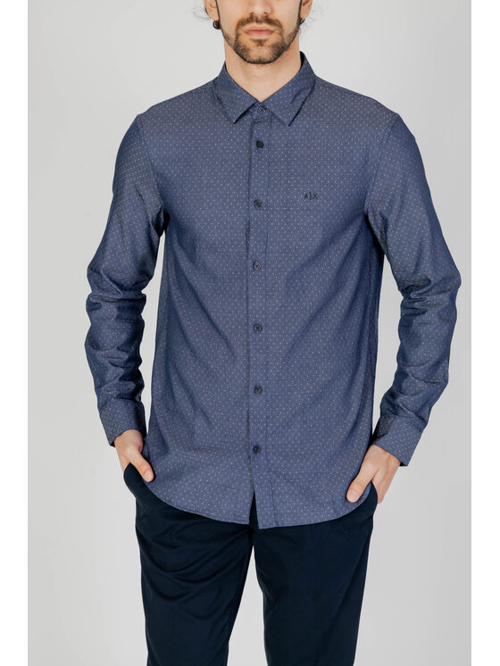 Armani Exchange Armani Exchange Košeľa 3DZC09 ZN4AZ Modrá To Fit