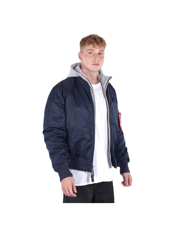 Alpha Industries Alpha Industries Kurtka bomber AI.183110-07-L Granatowy Regular Fit