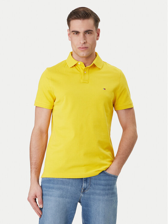 Tommy Hilfiger Tommy Hilfiger Polokošeľa 1985 MW0MW17770 Žltá Regular Fit