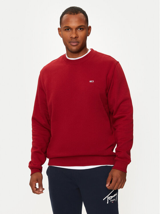 Tommy Jeans Mikina DM0DM20741 Červená Regular Fit