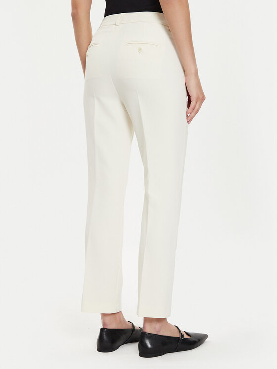 Weekend Max Mara Weekend Max Mara Hlače iz tkanine Freda 2425136031 Écru Regular Fit